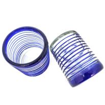 Cobalt Blue Spiral 10 oz Tumblers (set of 6)